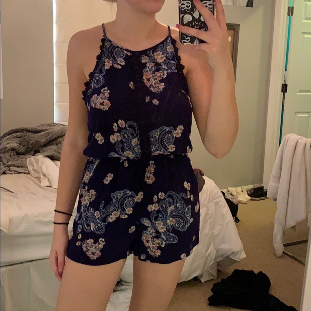 Navy Kendall & Kylie Romper